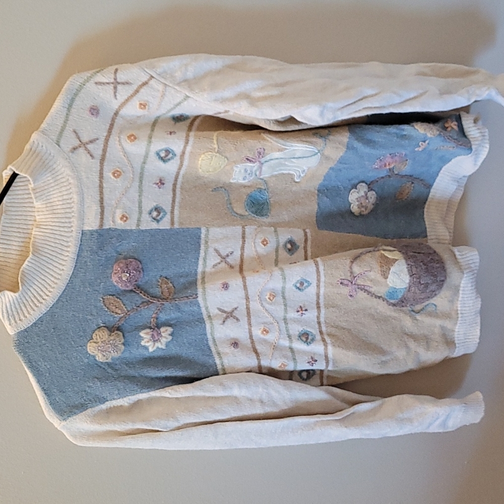 4/$10 Sale! Vintage Cat Sweater XL